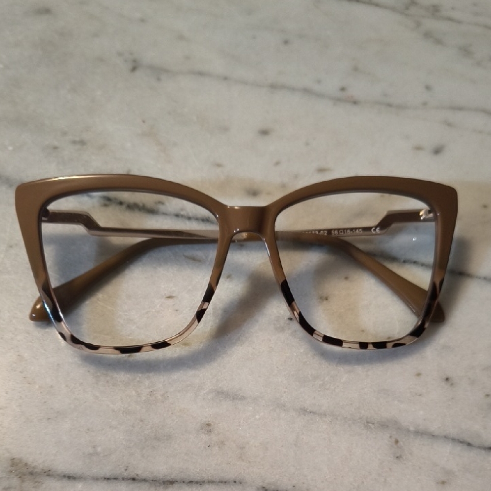 Stylish Brown and Leopard Print Women's Prescription Glasses +1.75 single vision